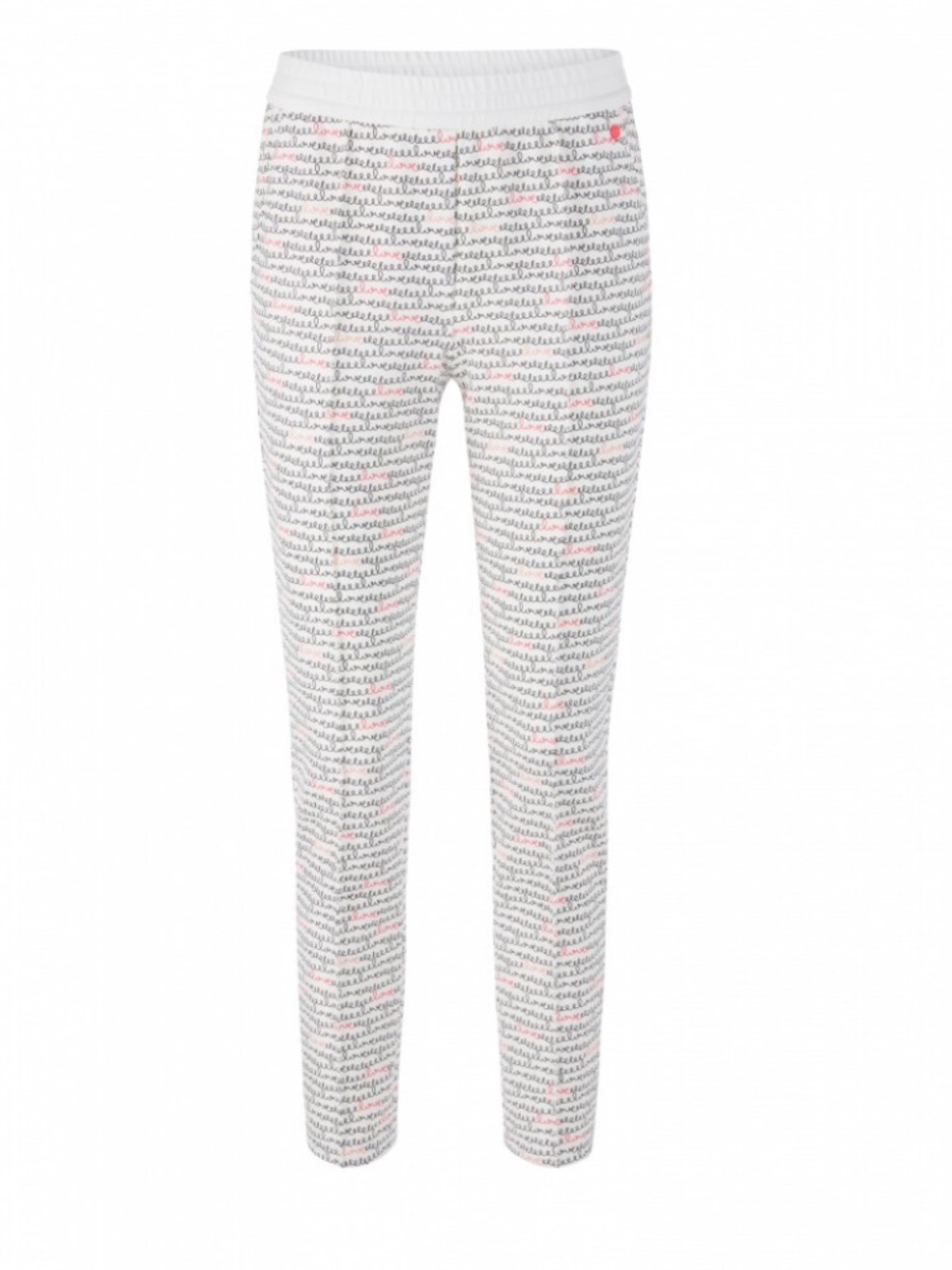 $370 MARC CAIN Scuba Jersey Jogger Love Print Off-White Black N2 NWT TC81.38 J04